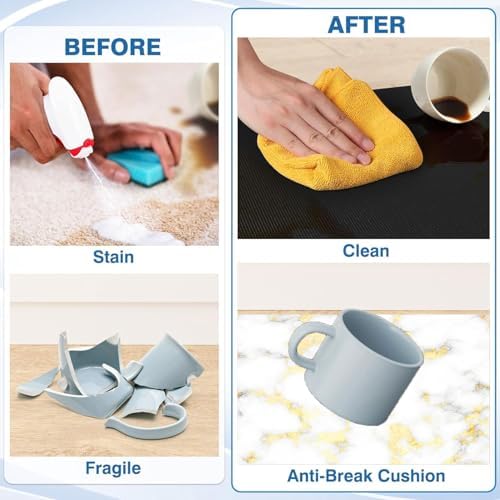Marble Kitchen Rugs Set 2 Piece
