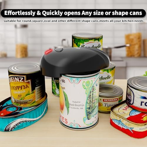 Senior-Friendly Electric Can Opener with Smooth Edge