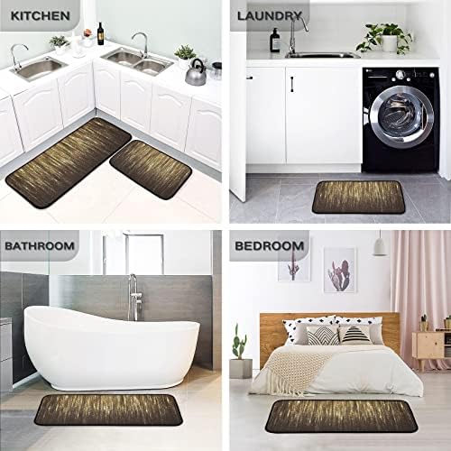 Exnundod Gold Bright Bling Kitchen Rug Mats