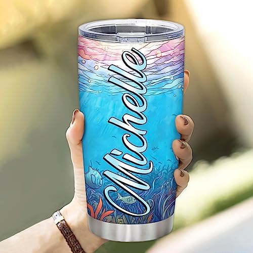 Hyturtle Personalized Shark Lovers Stainless Steel Tumbler