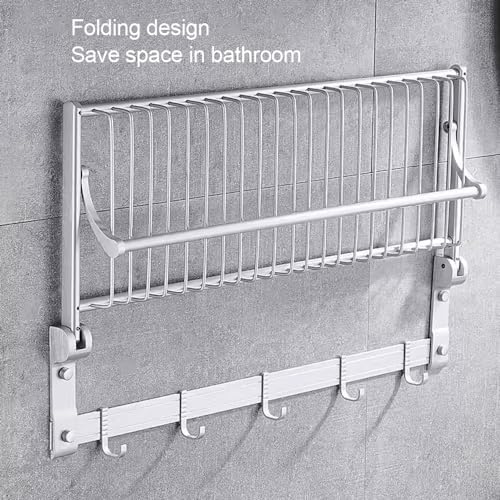 Over-the-Wall Towel Holder Space Aluminum Mesh Basket Bathroom Essential Tool