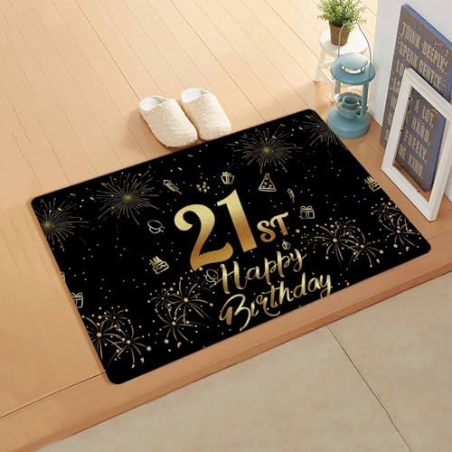 21th Birthday Kitchen Rug 18x47 inches