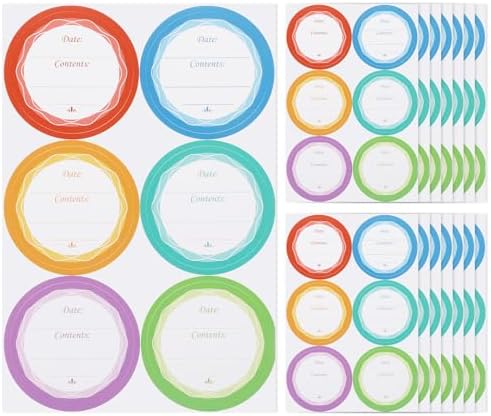 90Pcs Waterproof Canning Labels Round 16 Inch