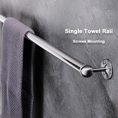 Stainless Steel Towel Bar Rail with Extra Space Saver in 80cm 90cm 100cm