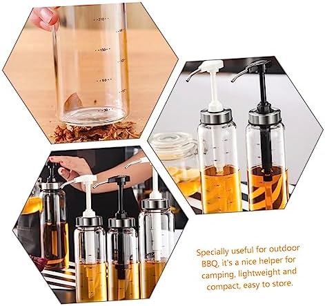Mikinona 500ml Honey Jam Dispenser Bottle with Metal Pump