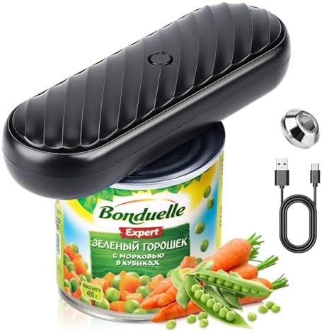 Rechargeable Electric Can Opener with Smooth Blade for Seniors and Arthritis
