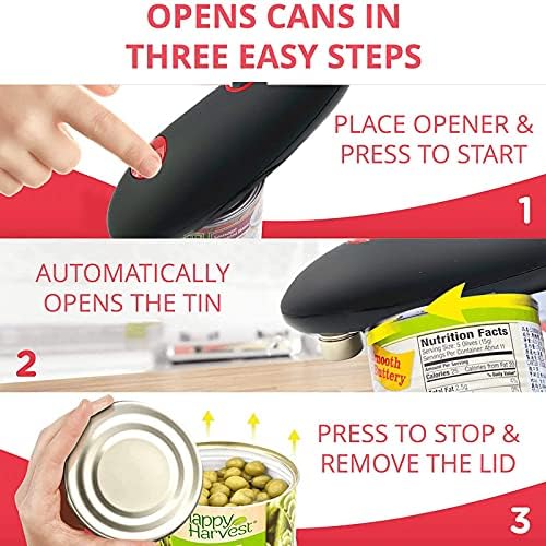 Electric Can Opener Portable and Ergonomic Design Easy to Use Kitchen Tool