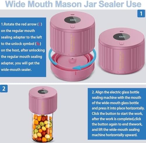 Electric Mason Jar Vacuum Sealer Kit Extend Storage Time