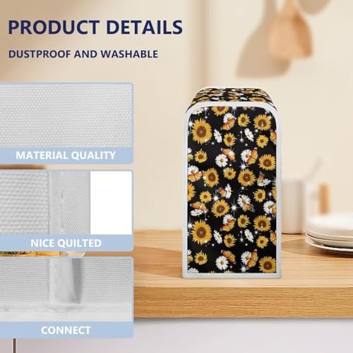 Butterflies Electric Can Opener Cover Up Water Resistant Lightweight Sunflowers Print