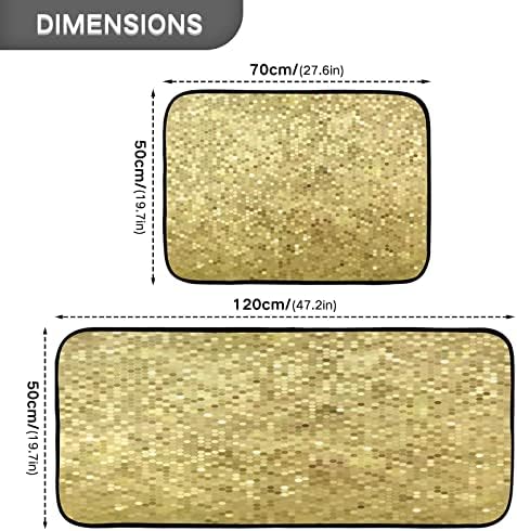Shinebright Kitchen Rugs 3D sequins non-slip washable versatile for multiple areas