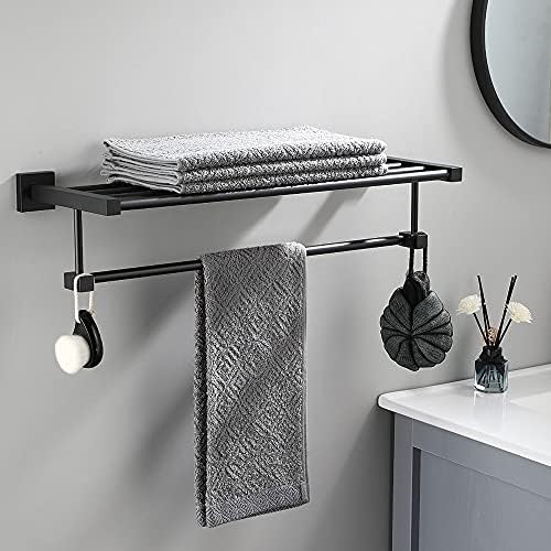Bath Towel Rack Wall-Mounted Aluminum Shelf 60Cm