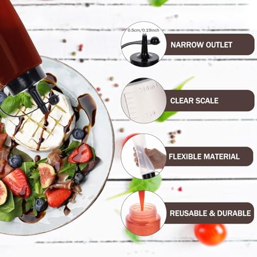 Premium Condiment Squeeze Bottles Set