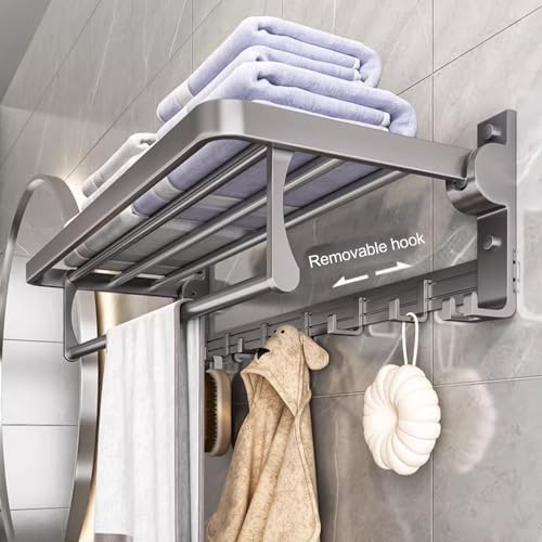 Efficient Towel Rack Wall-Mounted Space Aluminum Towel Holder