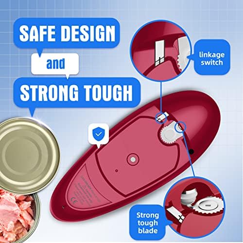 Safe and Easy Electric Can Opener for Seniors and Arthritis Patients