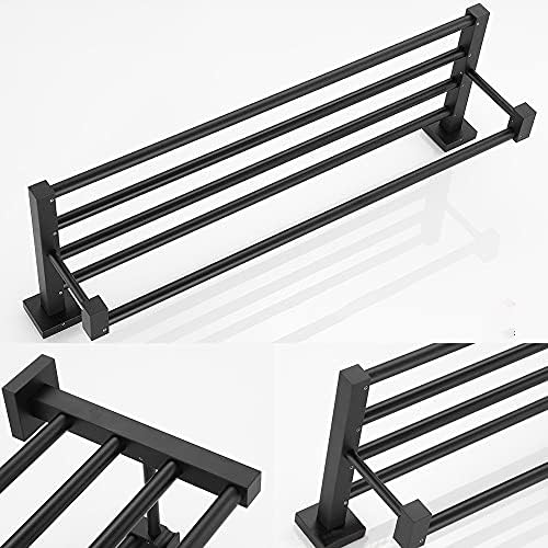 Bath Towel Rack Wall-Mounted Aluminum Shelf 60Cm