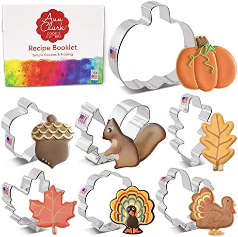 Fall and Thanksgiving Cookie Cutters Set 7 Pc Made in USA