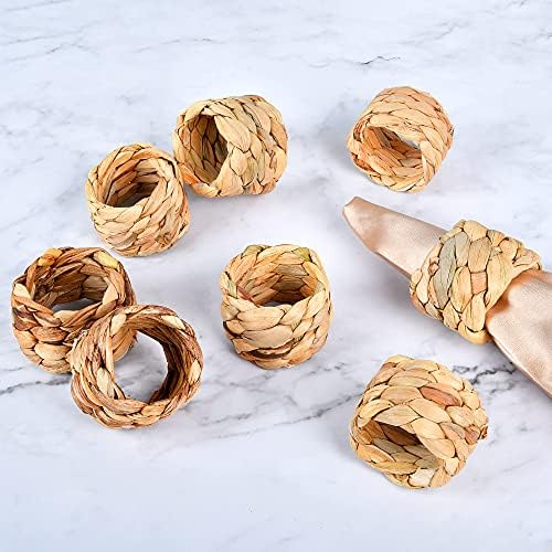 Worldity Napkin Rings Set of 8 Farmhouse Style