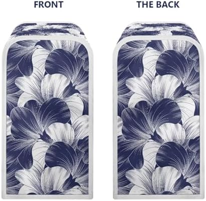 Dark Blue Flowers Can Opener Dust Cover for Electric Can Opener
