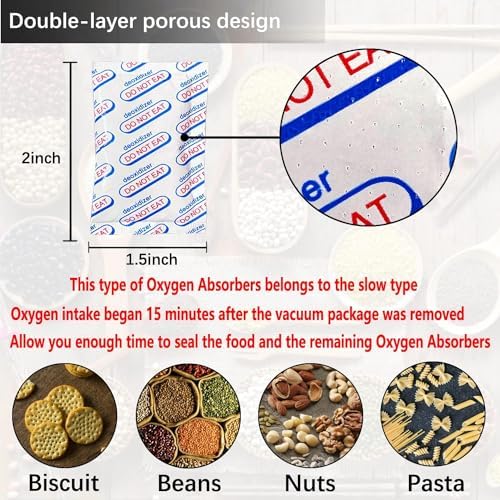 Oxygen Absorbers 300CC 100 PCS for Food Storage