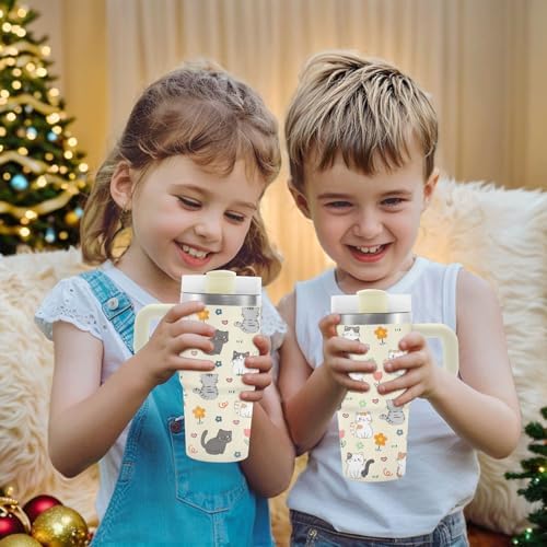 Cute Cat Tumbler for Kids