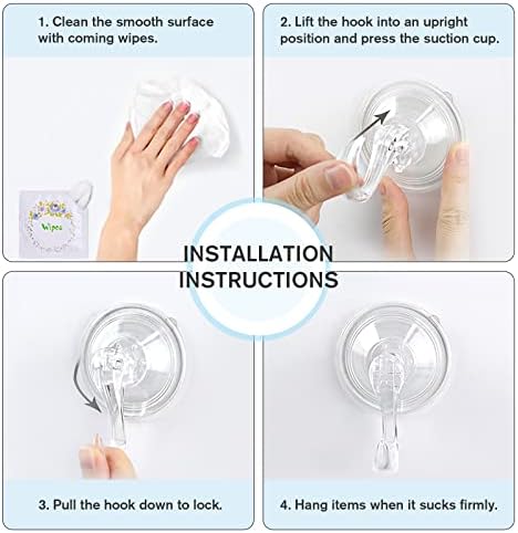 Essential Suction Cup Hooks Small Clear Heavy Duty
