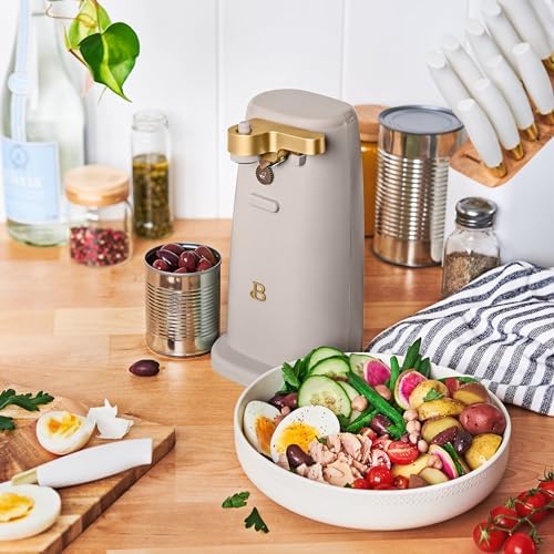Powerful electric can opener with stainless steel blade perfect for daily use