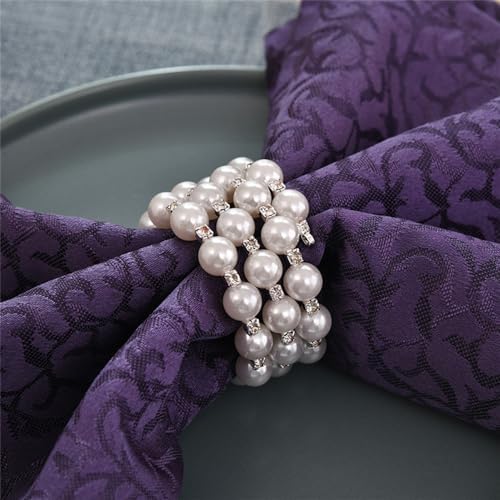 Elegant Pearl Napkin Rings - Add a Touch of radiance for any Occasion