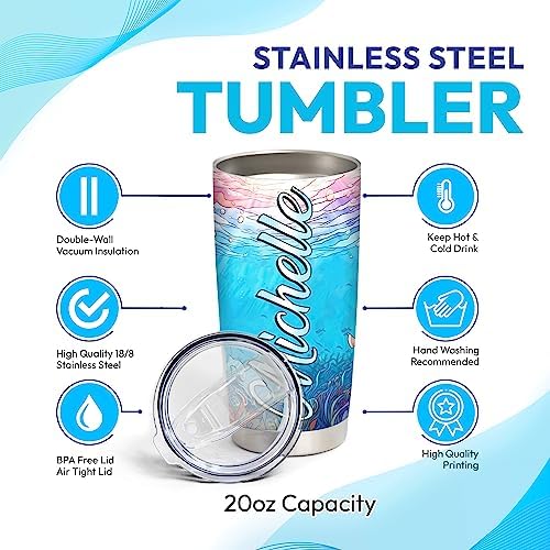 Hyturtle Personalized Shark Lovers Stainless Steel Tumbler