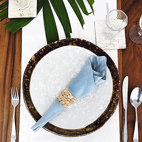 Worldity Napkin Rings Set of 8 Farmhouse Style
