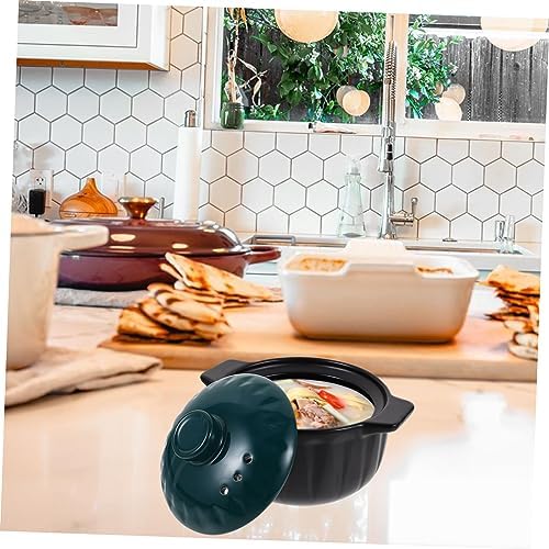GRIRIWMini Ceramic Casserole Pot with Lid for Home Use