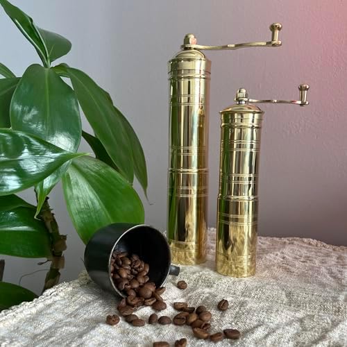 Set of Two Compact Manual Turkish Coffee Grinders with Peppergrinder