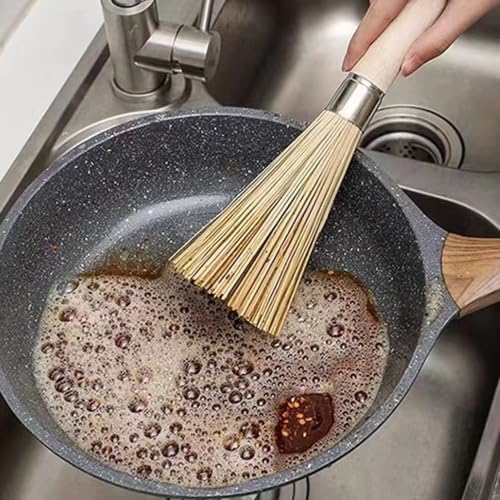 ZIYOUUGOU Bamboo Pot Brush Set 25cm x 4