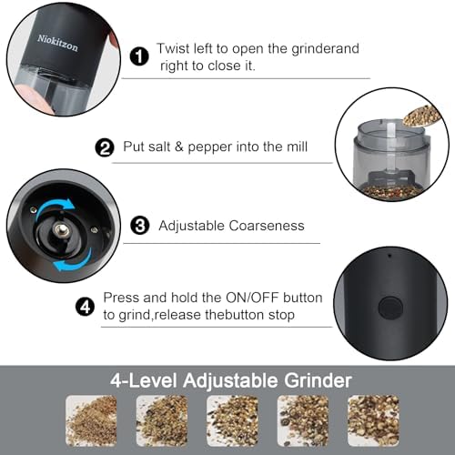 Electric Salt Pepper Grinder Set
