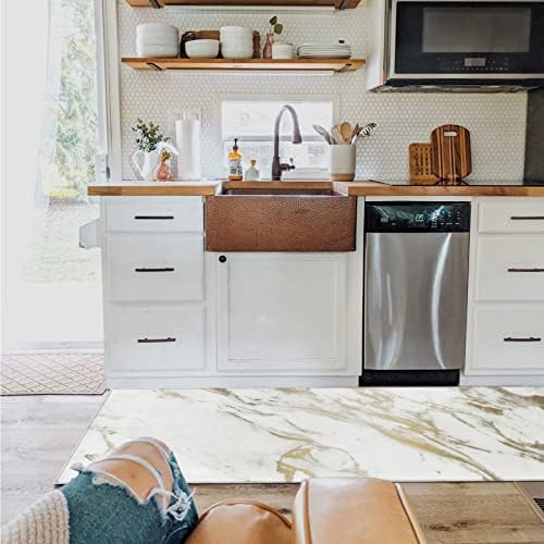 2-Piece Marble Kitchen Rugs Anti Fatigue Non-Slip Kitchen Mat Set