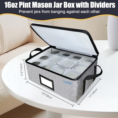 16 oz Mason Jar Storage Organizer with Dividers