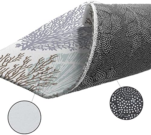 Cozy Ocean Waves Kitchen Bathroom Standing Mat Set