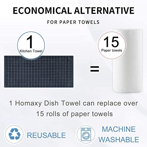 Homaxy 100 Cotton Terry Dish Towels 4 Pack