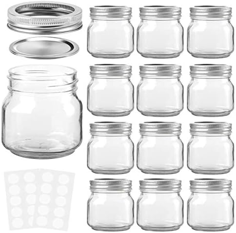 KAMOTA 12-Pack Mason Jars with Lids for Sale