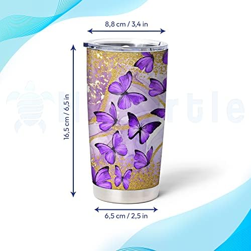 Hyturtle Personalized Butterfly Lover Stainless Steel Tumbler