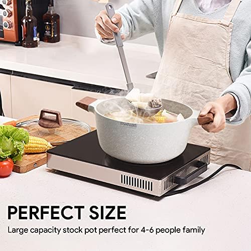 Nonstick 6Qt Casserole Pot Elegant Non-stick Design