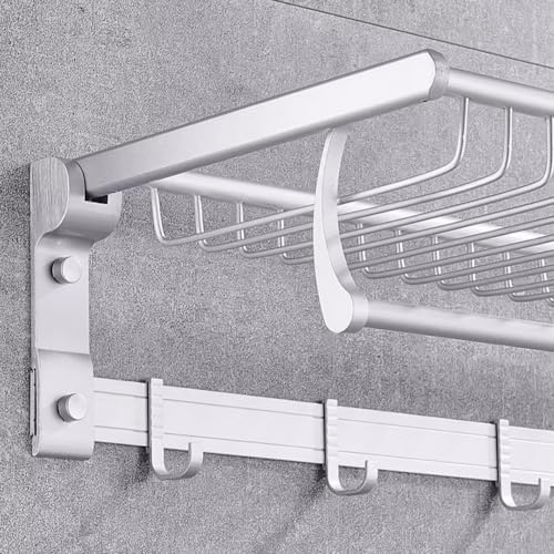 Over-the-Wall Towel Holder Space Aluminum Mesh Basket Bathroom Essential Tool