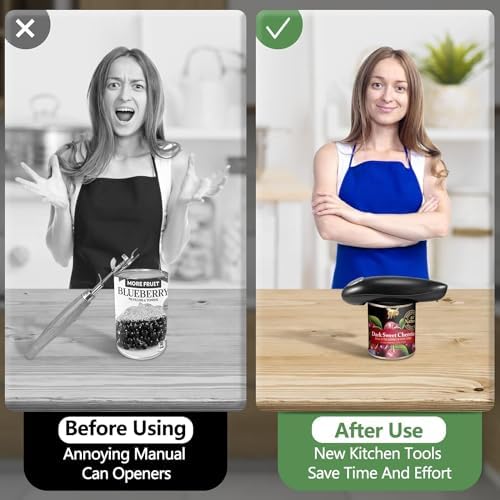 DOGNNAK One Touch Electric Can Opener for Seniors and Kitchen Use
