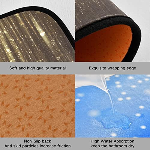 Exnundod Gold Bright Bling Kitchen Rug Mats