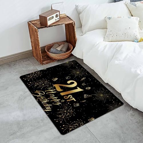 21th Birthday Kitchen Rug 18x47 inches