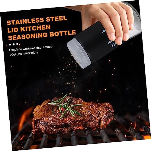 Glass Spice Bottles Set Portable Kitchen Air Tight Dispenser Reusable Condiment Containers