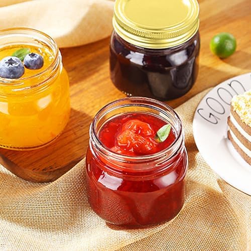 Enchem Classic Glass Mason JarsElegant 8oz Storage Solution for Kitchen Home