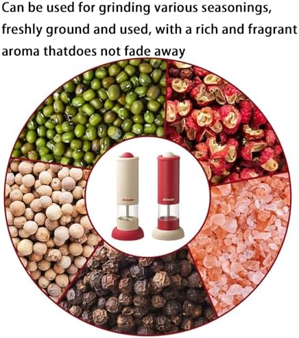 Rechargeable Automatic Pepper Mill with Salt Grinder Set