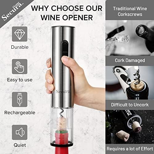Secura Electric Wine Opener Set 5 in 1 1