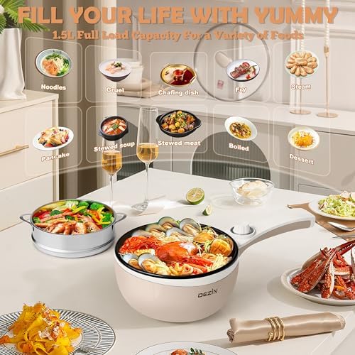 Dezin 15L Electric Steamer Pot with Non-Stick Coating