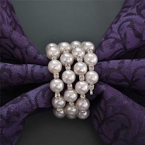 Elegant Pearl Napkin Rings - Add a Touch of radiance for any Occasion